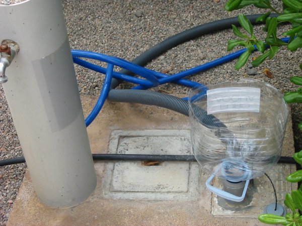 water point and drain at each pitch
