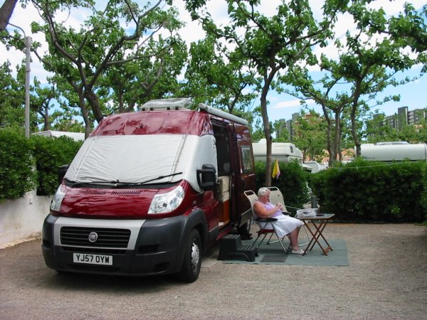 Popular campsite at Benicassim