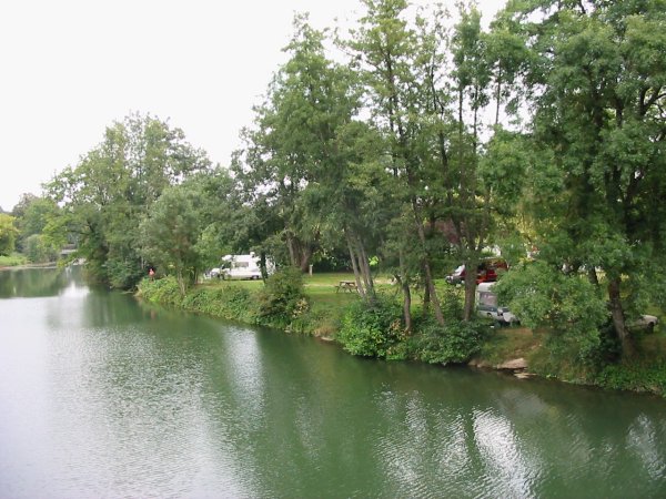 Pesmes campsite from the bridge