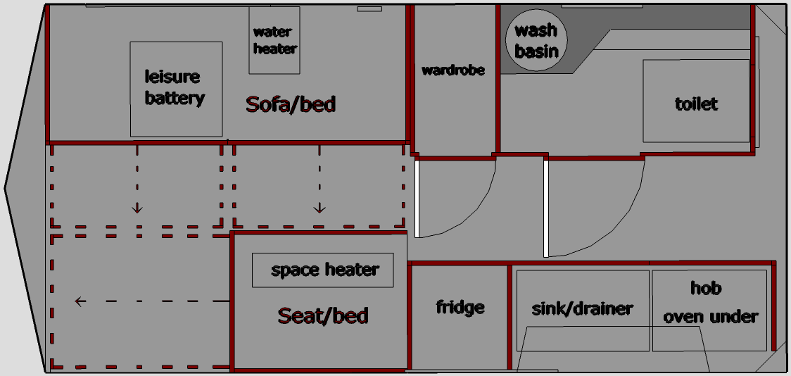 new layout of van interior
