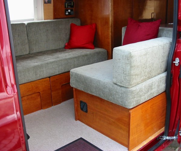 view of sofa and single seat