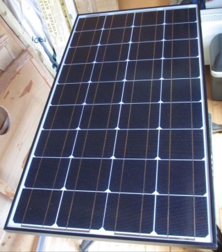 solar panel front face