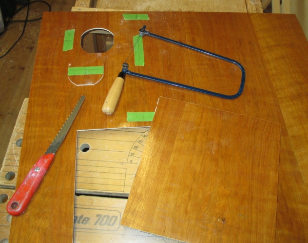 cutting opening in rear partition